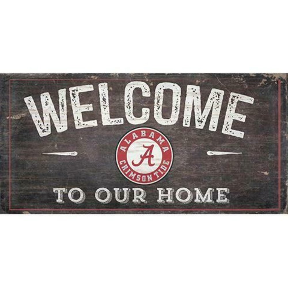 ALABAMA CRIMSON TIDE WOOD SIGNS 6"X12"